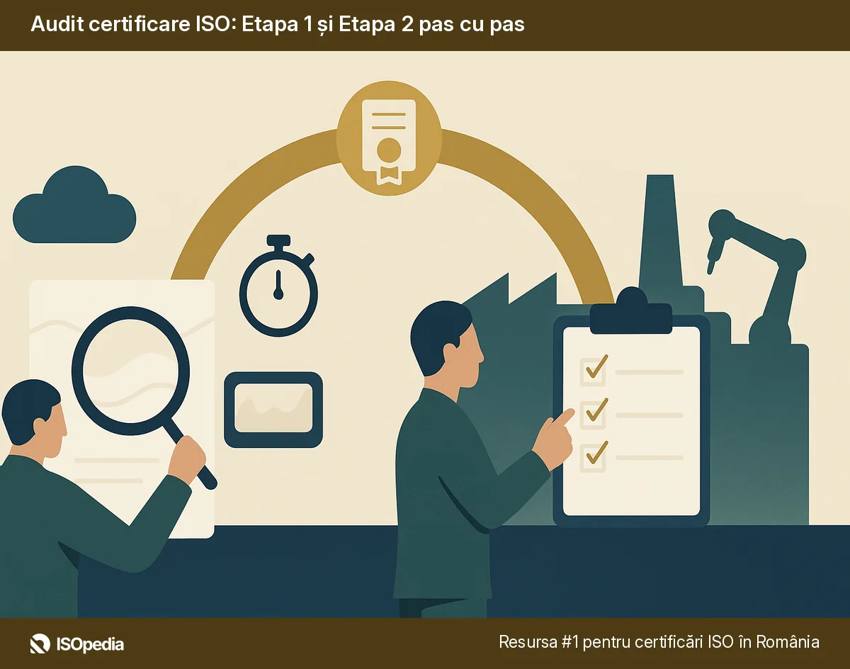 Audit certificare ISO: Etapa 1 și Etapa 2 pas cu pas