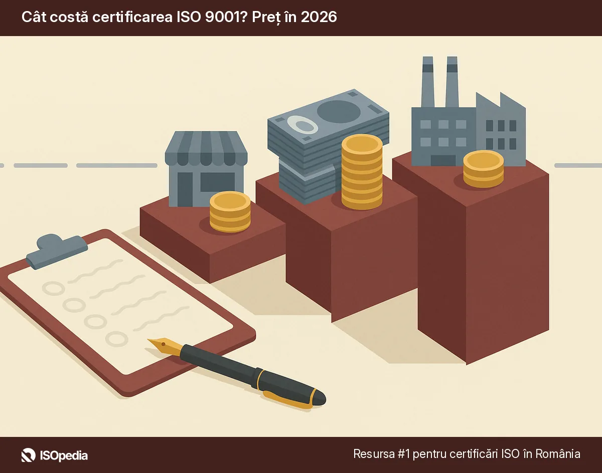 Cât costă certificarea ISO 9001? Preț în 2026