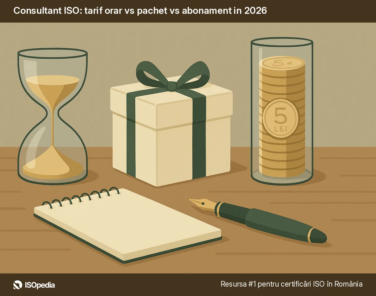 Consultant ISO: tarif orar vs pachet vs abonament in 2026
