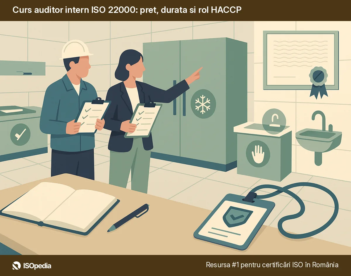 Curs auditor intern ISO 22000: pret, durata si rol HACCP