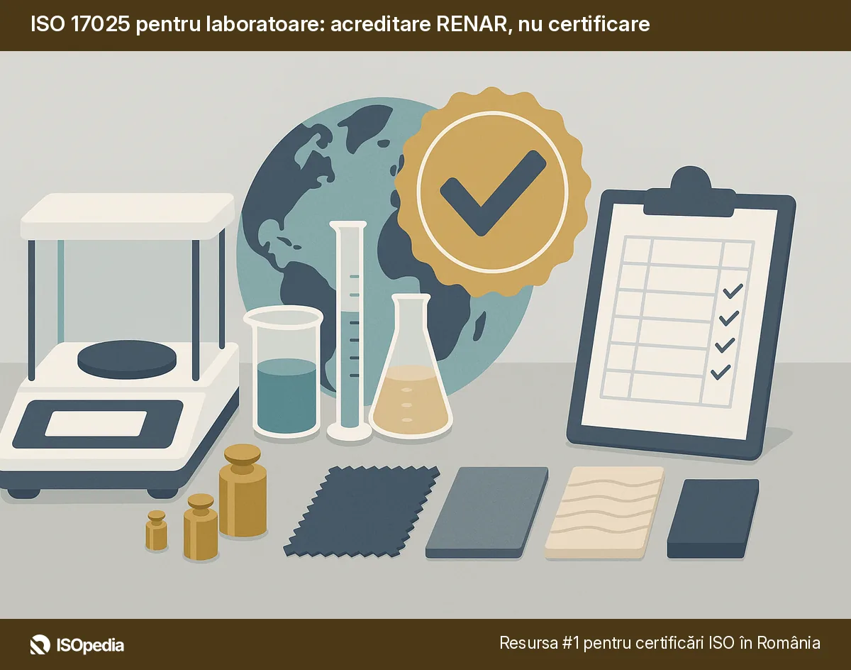 ISO 17025 pentru laboratoare: acreditare RENAR, nu certificare