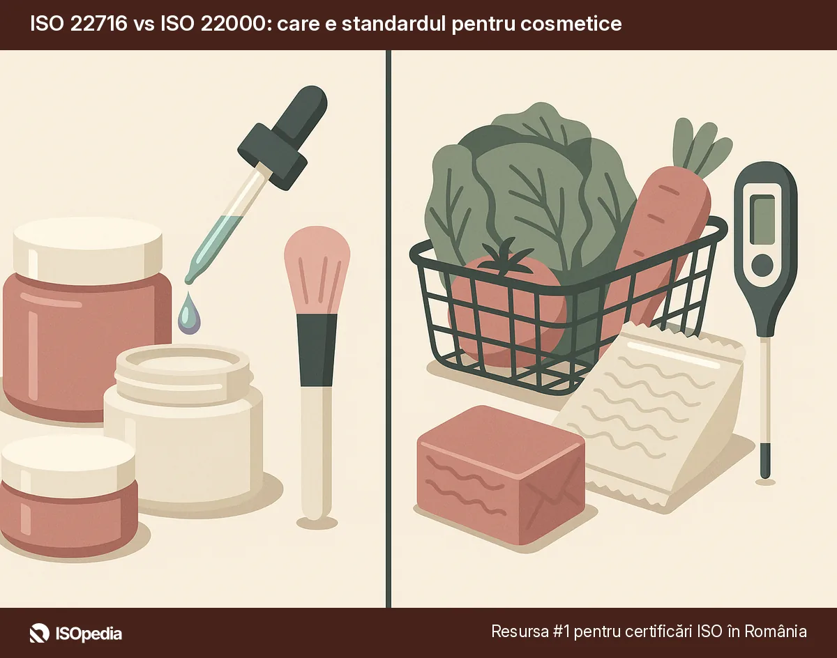 ISO 22716 vs ISO 22000: care e standardul pentru cosmetice