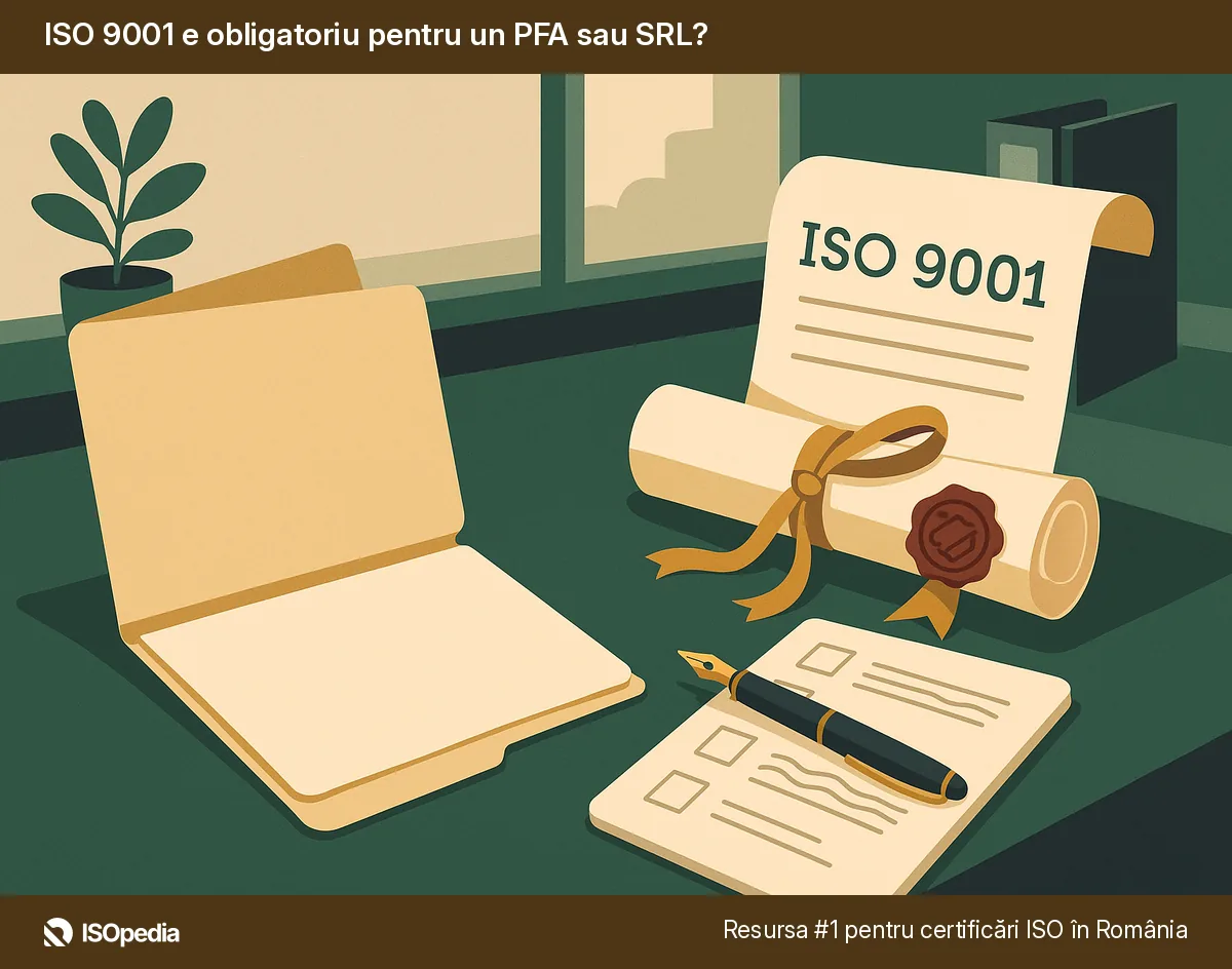 ISO 9001 e obligatoriu pentru un PFA sau SRL?