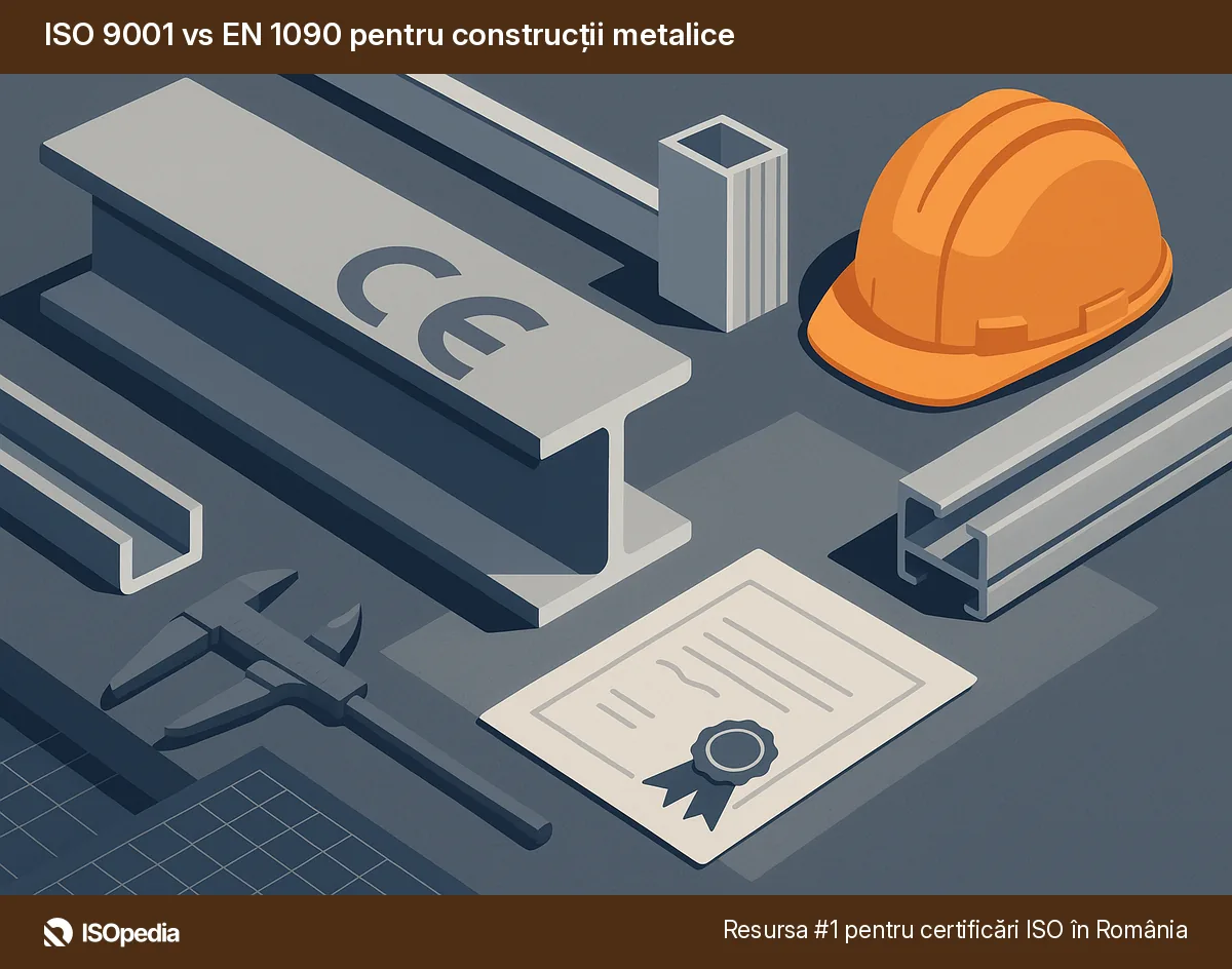 ISO 9001 vs EN 1090 pentru construcții metalice