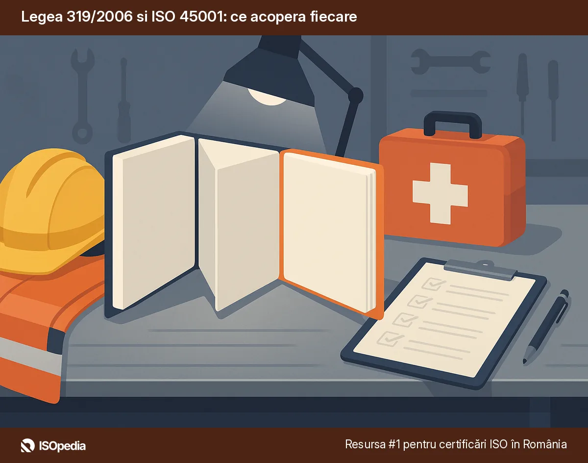 Legea 319/2006 si ISO 45001: ce acopera fiecare